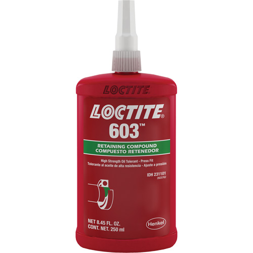 Compos&eacute; de retenue Loctite 603, 250 ml, Bouteille, Vert Buying Direct Corp.