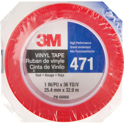 471 Vinyl Tape, 25.4 mm (1") W x 32.9 m (108') L, 5.3 mils, Red Buying Direct Corp.