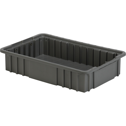 Divider Box, Polyethylene, 15.5" W x 9.9" D x 3.5" H, Grey Buying Direct Corp.