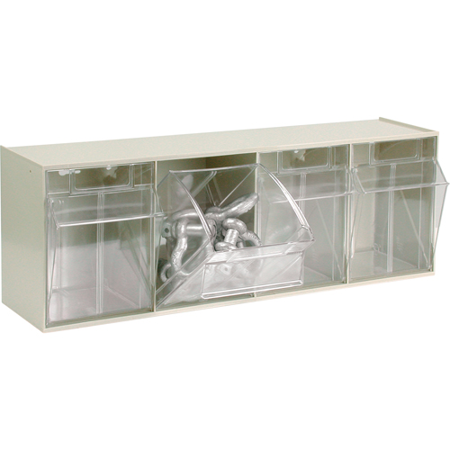 Tip-Out Bins Modular Storage System, 23-5/8" W x 6-5/8" D x 8-1/8" H, 4 Drawers Buying Direct Corp.
