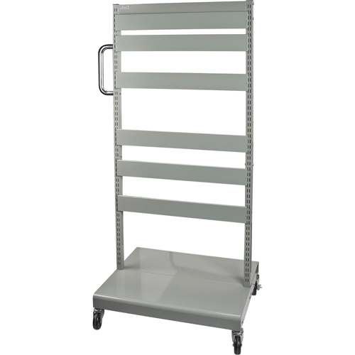 Mobile Tilt Bin Rack - Cart Only, Double-sided, 26-1/4" W x 22" D x 57-1/2" H Buying Direct Corp.