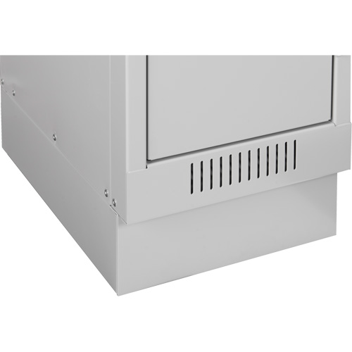 Clean Line Lockerette , 6 -tier, Bank of 4, 48" x 18" x 82", Steel, Beige, Rivet (Assembled) Buying Direct Corp.