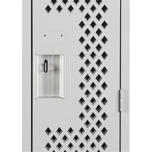 Clean Line Lockers, 2 -tier, 12" x 12" x 72", Steel, Grey, Rivet (Assembled), Perforated Buying Direct Corp.