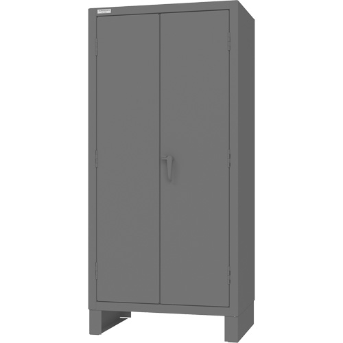 Cabinet with Hanging Bar & Standard Recessed Doors, Steel, 78" H x 36" W x 24" D, Grey Buying Direct Corp.