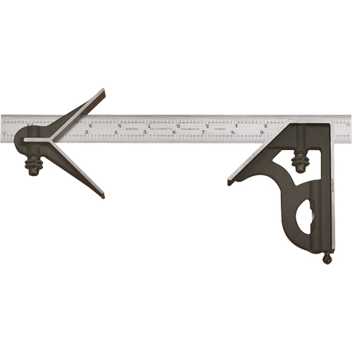 &eacute;querres mixtes &agrave; t&ecirc;te carr&eacute;e & centre - S&eacute;rie No 11HC, avec t&ecirc;te en fonte, 300 mm lo, 0,5 mm Graduations, Acier, Ordinaire Buying Direct Corp.