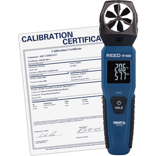 An&eacute;mom&egrave;tre &agrave; h&eacute;lices Bluetooth Smart avec certificat ISO, Enregistrement des donn&eacute;es, Gamme de v&eacute;locit&eacute; d'air de 0,6 - 25 m/sec/118 - 4921 pi/min/2,1 - 90 km/h/1,3 - 55,9 mi/h Buying Direct Corp.