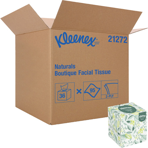 Papiers-mouchoirs Naturals Boutique* de Kleenex, 2 pli, 7,8" lo x 8,3" la, 95 feuilles/boîte Buying Direct Corp.