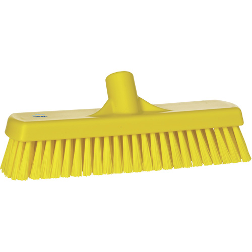 Deck & Wall Scrub Brush, Stiff Bristles, 12", Polyester, Yellow Buying Direct Corp.