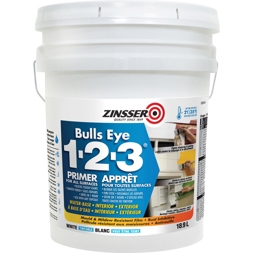 Bulls Eye 1-2-3&reg; Water-Base Primer, 18.9 L, Pail, White Buying Direct Corp.