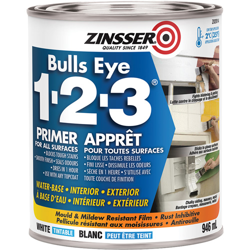 Bulls Eye 1-2-3&reg; Water-Base Primer, 946 ml, Can, White Buying Direct Corp.