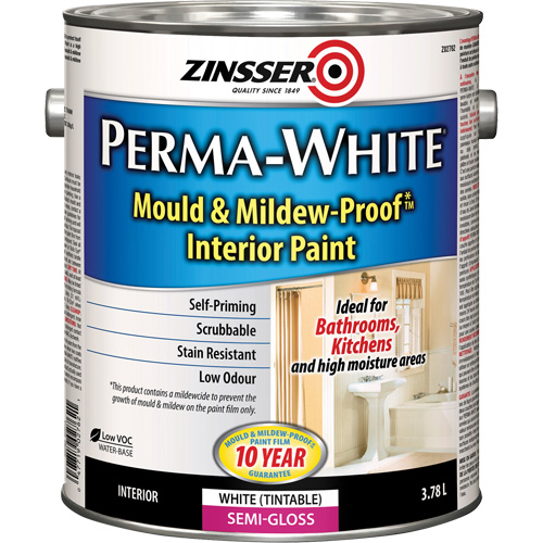 Perma-White&reg; Mold & Mildew-Proof Interior Paint, 3.78 L, Gallon, White Buying Direct Corp.