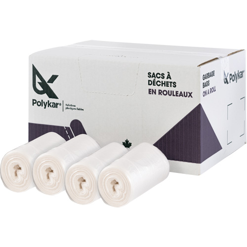 Sacs &agrave; d&eacute;chets de haute densit&eacute;, Utilitaire, 36" la x 26" lo, 13 microns, Givr&eacute;, Capacit&eacute; 45 L (12 gal.) Buying Direct Corp.