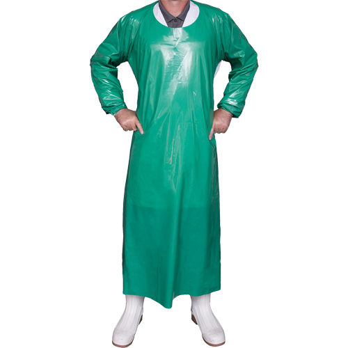 Top Dog 6 Mil. Gown, Large, Green, Polyurethane Buying Direct Corp.