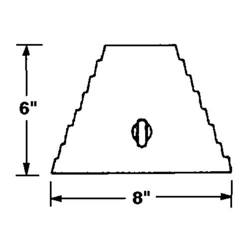 Wheel Chock, 9" x 8" x 6", Black Buying Direct Corp.