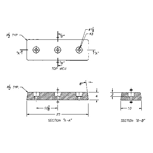 Butoirs de quai en caoutchouc moul&eacute;s, Caoutchouc, 30" la x 4" p x 10" h Buying Direct Corp.