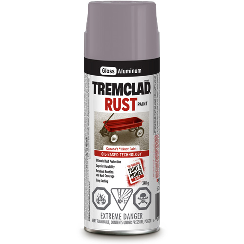 Tremclad&reg; Oil Based Rust Paint, Silver Aluminum, Gloss, Aerosol Can Buying Direct Corp.