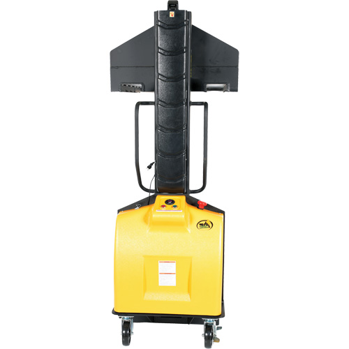 Narrow Mast Powered Lift Stacker, Electric Operated, 1500 lbs. Capacity, 63" Max Lift Buying Direct Corp.