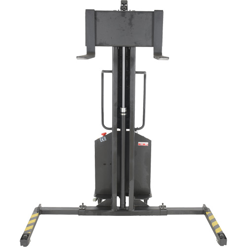 Narrow Mast Powered Lift Stacker, Electric Operated, 1000 lbs. Capacity, 63" Max Lift Buying Direct Corp.