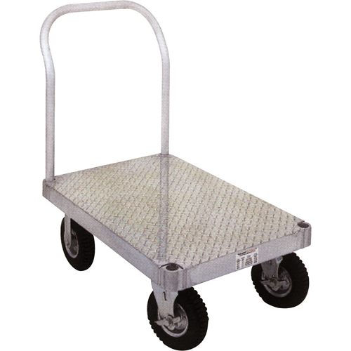 Aluminum Platform Truck, 36" W x 72" L, 2000 lbs. Cap., Rubber Wheels Buying Direct Corp.