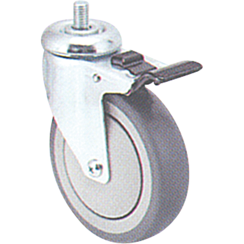 Zinc Plated Caster, Swivel with Brake, 4" (102 mm) Dia., 200 lbs. (91 kg.) Capacity Buying Direct Corp.