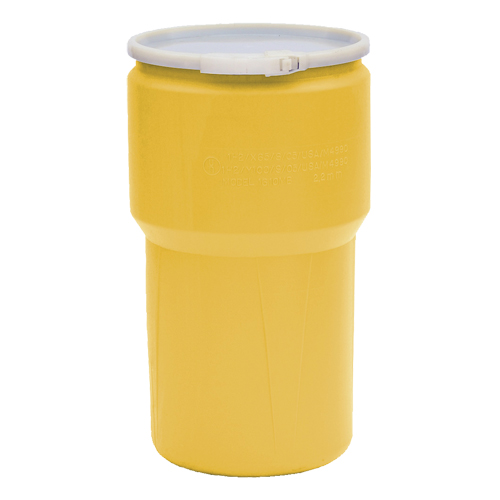 Nestable Polyethylene Drum, 14 US gal (11.7 imp. gal.), Open Top, Yellow Buying Direct Corp.