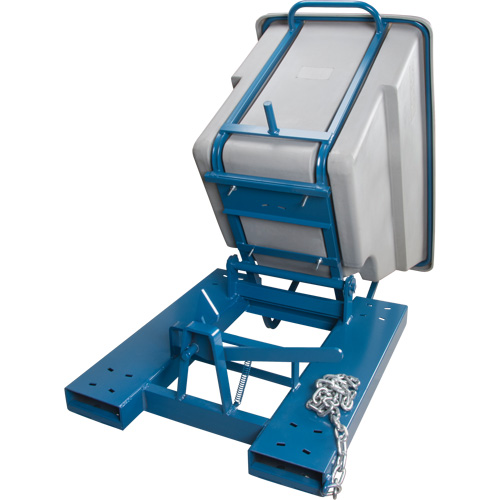 Self-Dumping Hopper, Polyethylene, 5/8 cu.yd., Grey Buying Direct Corp.