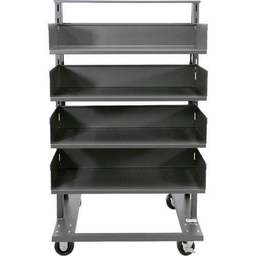 Single-Sided Heavy Duty A-Frame Cart with 4 Large Trays, 38" x 25" x 63", 2500 lbs. Capacity Buying Direct Corp.