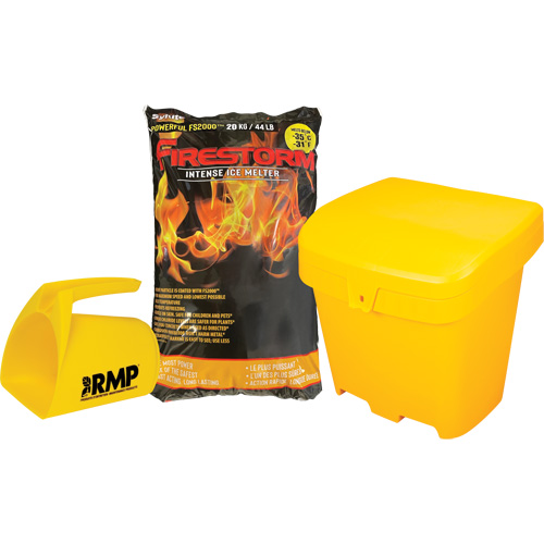 Firestorm Intense Ice Melter Kit with 56 Bags, Bag, 44 lbs. (20 kg), -32°C (-25°F) Melting Point Buying Direct Corp.