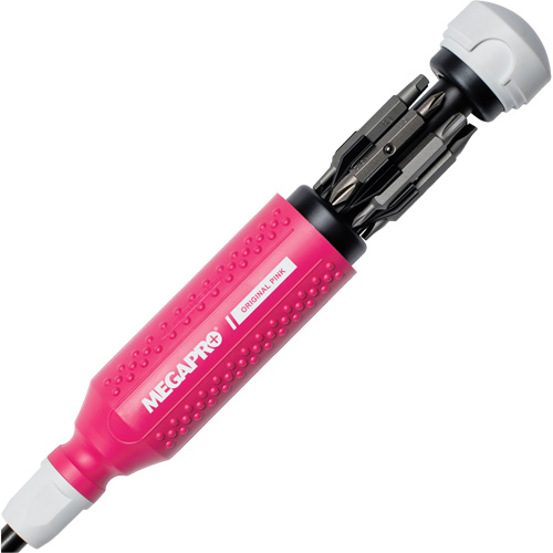 Tournevis multi embouts Original Pink 15-en-1, 8-37/50" lo, Prise Textur&eacute; Buying Direct Corp.