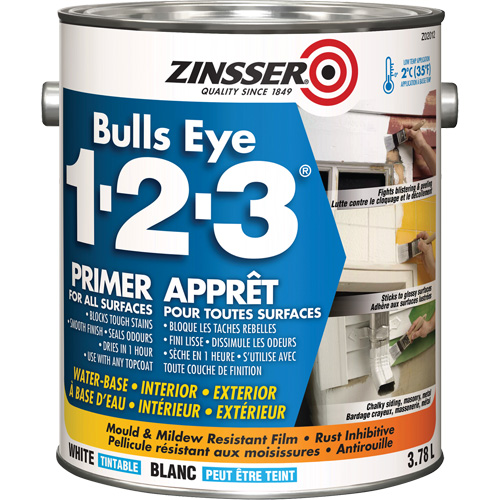 Bulls Eye 1-2-3&reg; Water-Base Primer, 3.78 L, Gallon, White Buying Direct Corp.