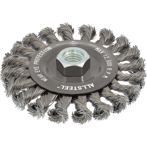 AllSteel Wire Brush, 4-1/2" Dia., 0.02" Fill, 5/8"-11 Arbor, Steel Buying Direct Corp.