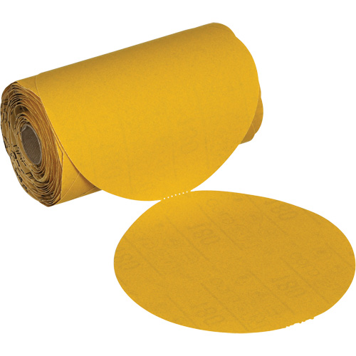 Stikit No Hole Gold Abrasive Disc Roll, 6" Dia., 220 Grit, Aluminum Oxide Buying Direct Corp.