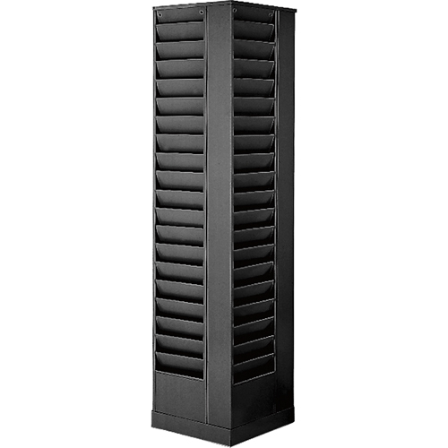 Literature Storage Racks, Rotating, 92 Slots, Steel, 14-1/8" W x 14-1/8" D x 66" H Buying Direct Corp.