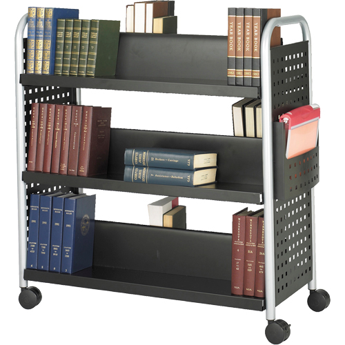 Scoot Book Carts, 200 lbs. Capacity, Black, 17-3/4" D x 41-1/4" L x 41-1/4" H, Steel Buying Direct Corp.