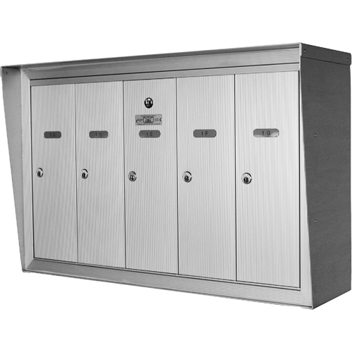 Single Deck Mailboxes, Wall -Mounted, 16" x 5-1/2", 3 Doors, Aluminum Buying Direct Corp.