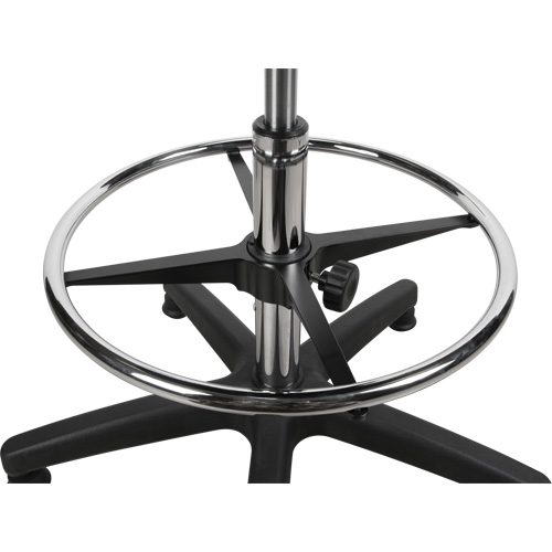 Tabouret robuste et ergonomique, Stationnaire, Ajustable, 39” - 48”, Polyur&eacute;thane Si&egrave;ge, Noir Buying Direct Corp.