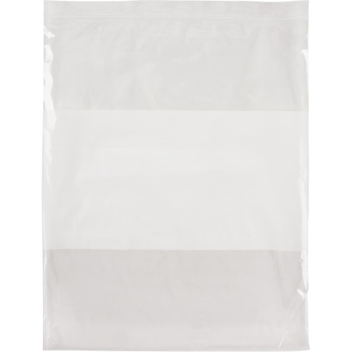 White Block Poly Bags, Reclosable, 15" x 12", 2 mils Buying Direct Corp.