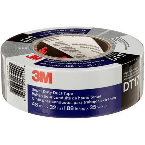 DT17 Super-Duty Duct Tape, 17 mils, Black, 48 mm (2") x 32 m (105') Buying Direct Corp.