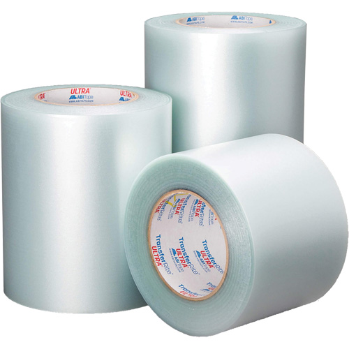 TransferRite&reg; Ultra Clear Tape, Polypropylene, 355.6 mm (14") W x 91.44 m (300') L, 3.9 mils Thick Buying Direct Corp.
