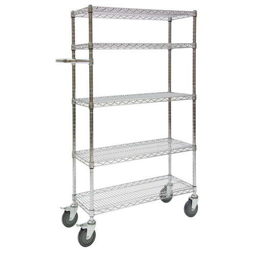 Push Cart, Chrome Plated, 30' x 60" x 14", 800 lbs. Capacity Buying Direct Corp.