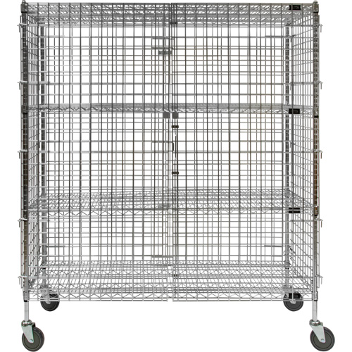Security Cart, Chrome Plated, 60" x 69" x 24", 500 lbs. Capacity Buying Direct Corp.