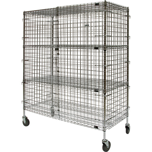 Security Cart, Chrome Plated, 60" x 69" x 24", 500 lbs. Capacity Buying Direct Corp.