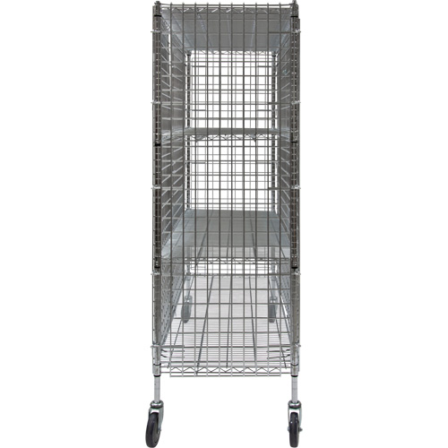 Security Cart, Chrome Plated, 60" x 69" x 24", 500 lbs. Capacity Buying Direct Corp.