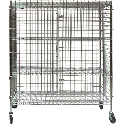 Security Cart, Chrome Plated, 60" x 69" x 24", 500 lbs. Capacity Buying Direct Corp.