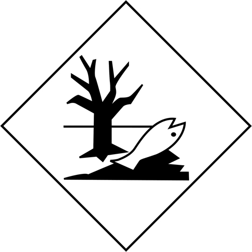 Marine Pollutant Mark TDG Shipping Labels, 4" L x 4" W, Black on White Buying Direct Corp.