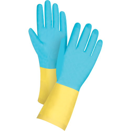 Dipped Chemical-Resistant Gloves, Size 7, 12" L, Neoprene, Flock-Lined Inner Lining, 20-mil Buying Direct Corp.