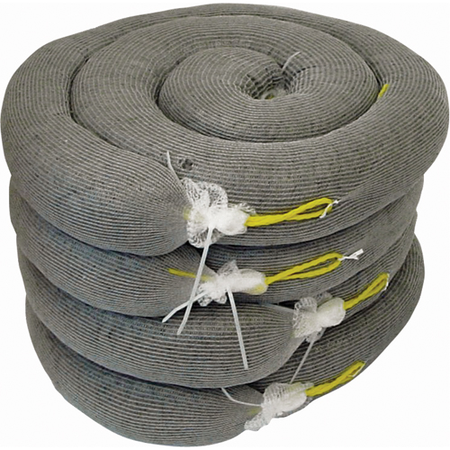 Premium Sorbent Boom, Universal, 10' L x 5" W, 35 Gal. Absorbancy, 4 /Pack Buying Direct Corp.