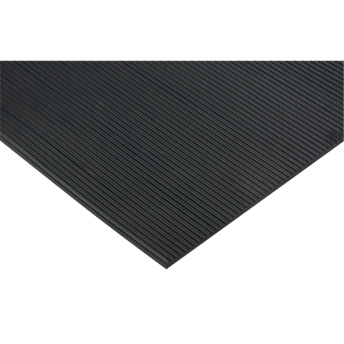 Fine Ribbed Matting, Runner, 4' x lin.ft x 1/8", Black Buying Direct Corp.