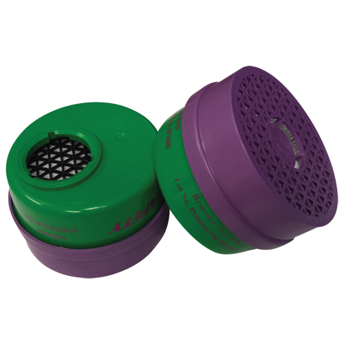 Cartouche pour respirateur, Combinaison cartouche et filtre contre les particules pour gaz/vapeurs, Ammoniac/M&eacute;thylamine/Filtre P100 Buying Direct Corp.