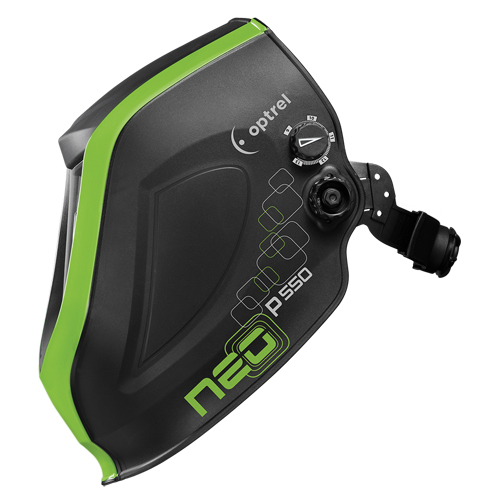 P550 Welding Helmet, 3.94" L x 1.97" W View Area, 4/9 - 13 Shade Range, Black/Green Buying Direct Corp.